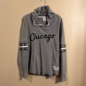 Pink Victoria Secret Chicago sequin hoodie.